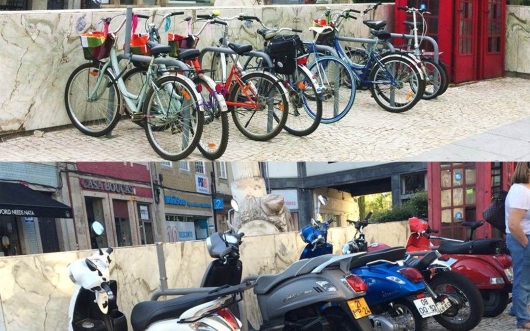 Estacionamentos para bicicletas – esqueceram-se dos sinais